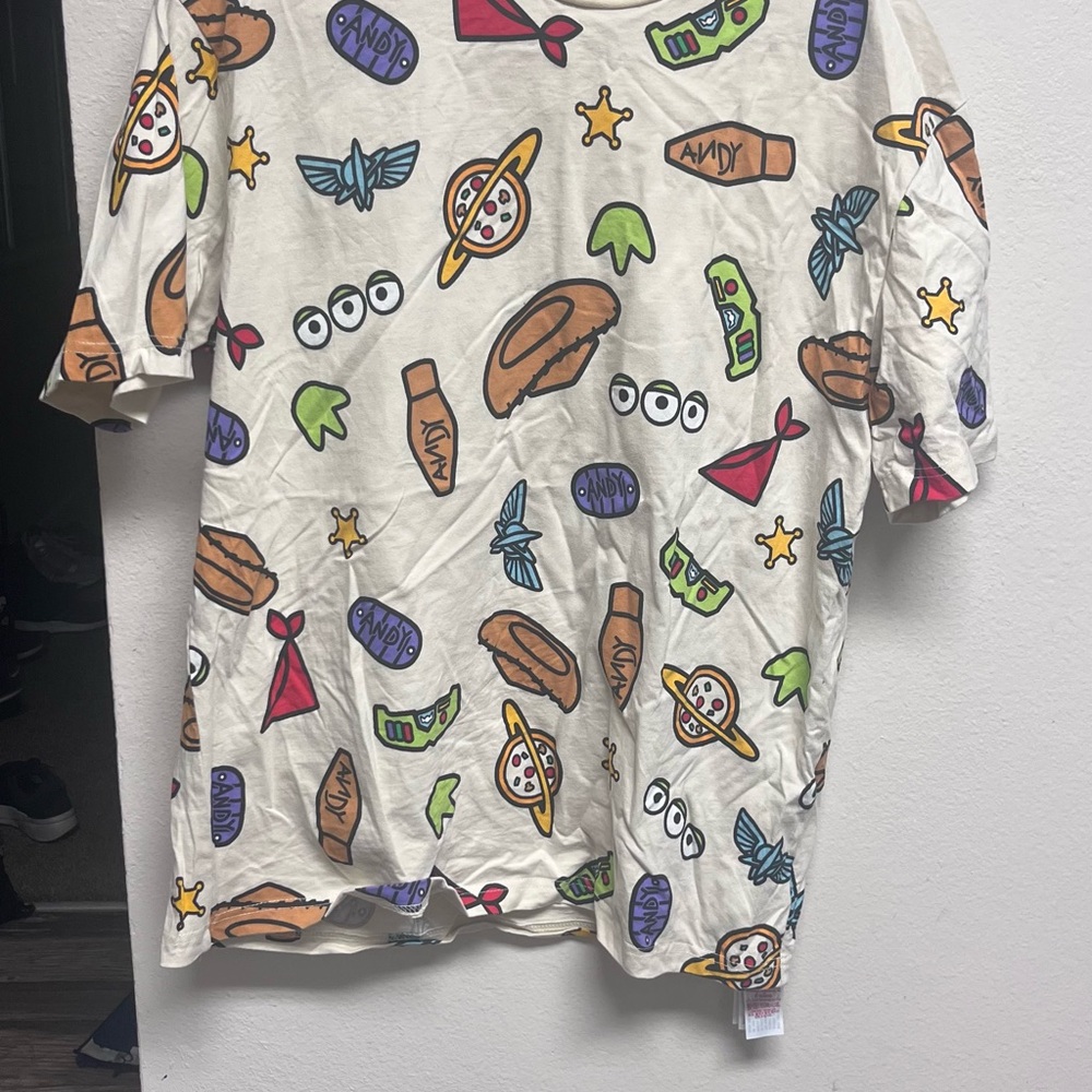 Disney White Short Sleeve Cartoon Tee